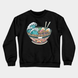 Japanese Great Ramen Wave Bowl Crewneck Sweatshirt